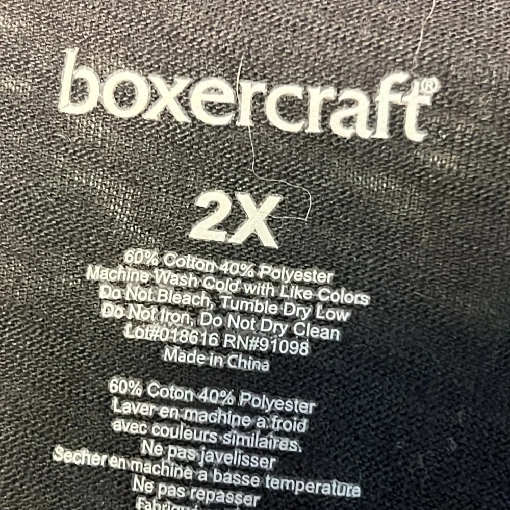 BOXERCRAFT BLACK PAJAMA TOP WOMENS Size 2X